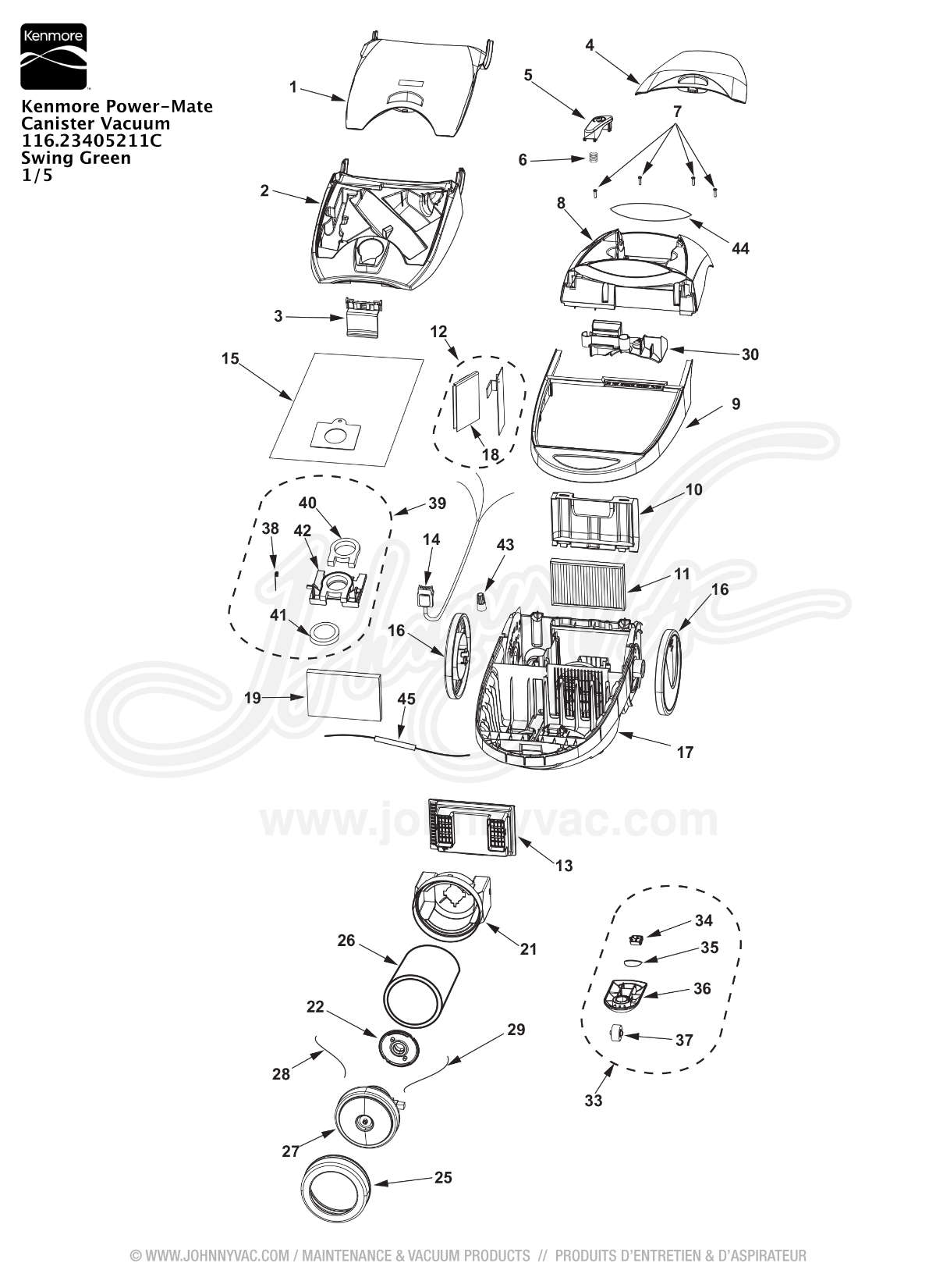 kenmore vacuum powermate replacement