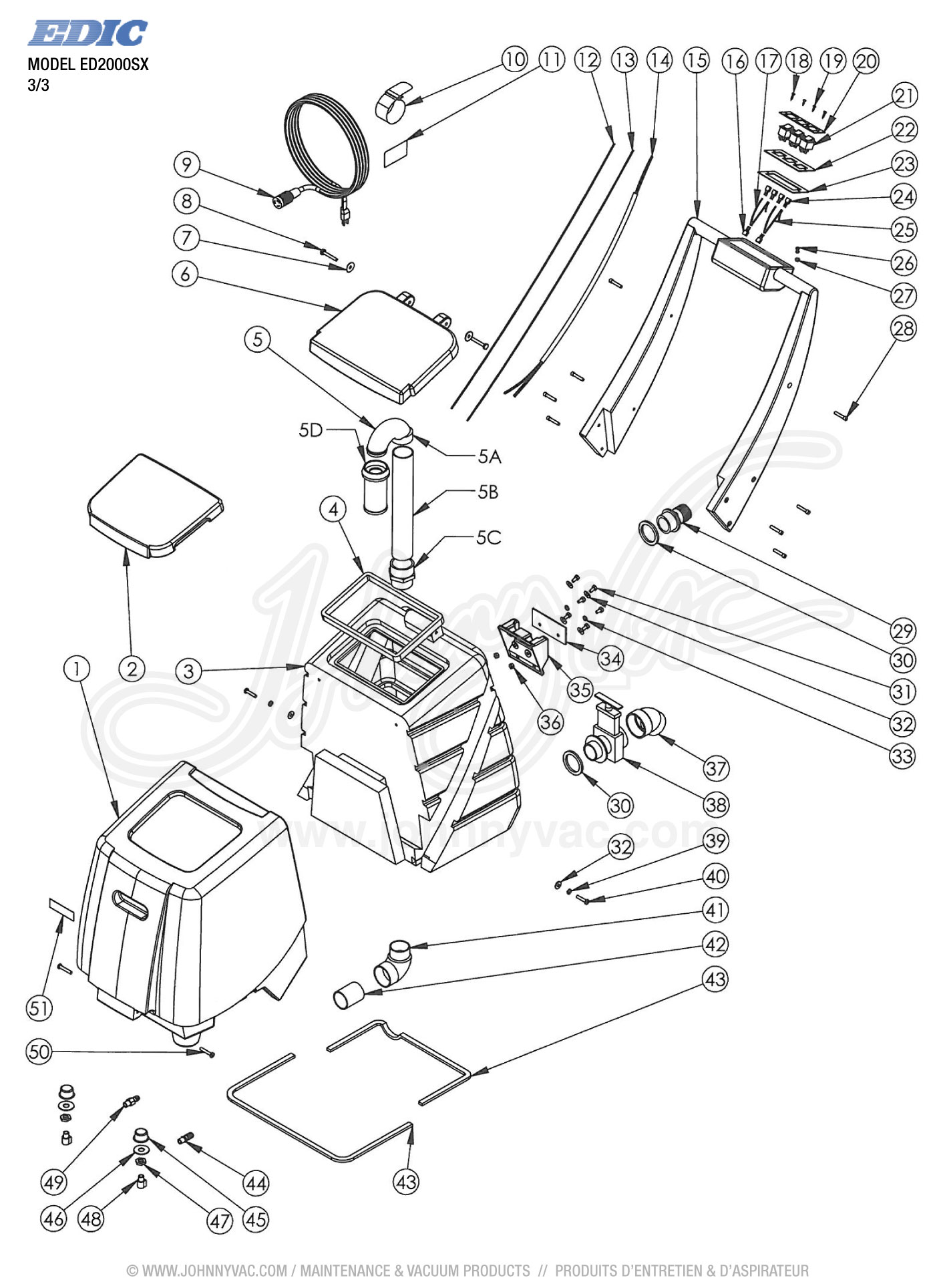 Laveuse / extracteur à tapis - EDIC - Bravo - réservoir 3 gal (12